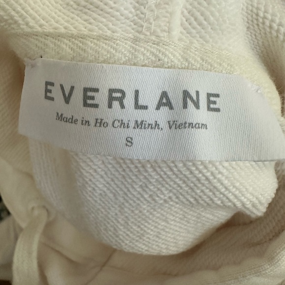 Everlane 100 Percent Human White and Pink Cotton Hoodie - Picture 3 of 3